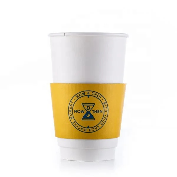 Porta tazze per bevande personalizzabile Porta-tazze Kraft cartone monouso Porta-te' per caffè con logo del marchio Disegno stampato