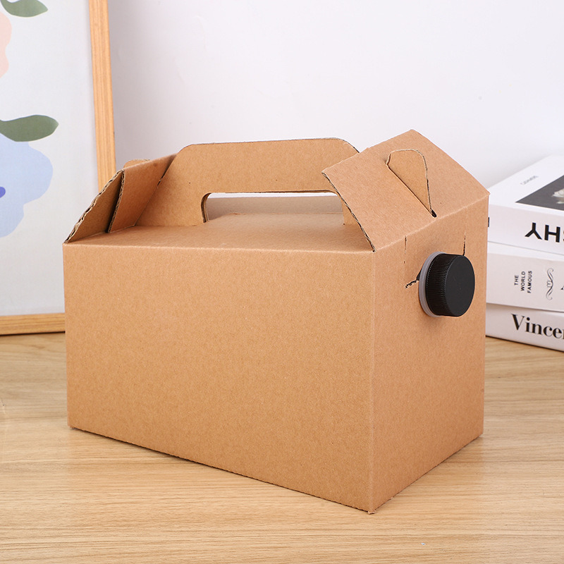 48oz Disposable Coffee Dispensers with Handle Cold Hot Drink Dispenser Box for Party, Catering, Office, Take Out