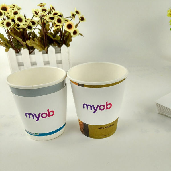 Porta tazze per bevande personalizzabile Porta-tazze Kraft cartone monouso Porta-te' per caffè con logo del marchio Disegno stampato