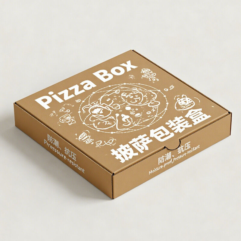 Scatole per pizza ¥ 7, 8, 9, 10, 12 pollici Scatole di imballaggio Kraft per pizza usa e getta, contenitori per pizza in foglio di alluminio