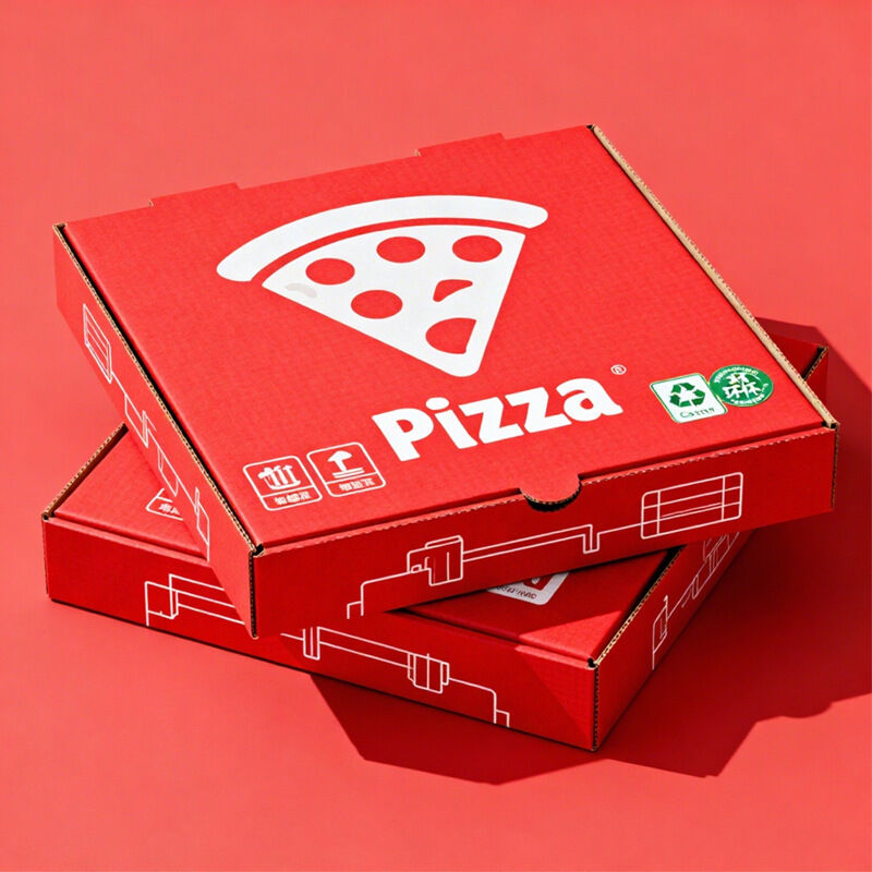 Scatole per pizza ¥ 7, 8, 9, 10, 12 pollici Scatole di imballaggio Kraft per pizza usa e getta, contenitori per pizza in foglio di alluminio