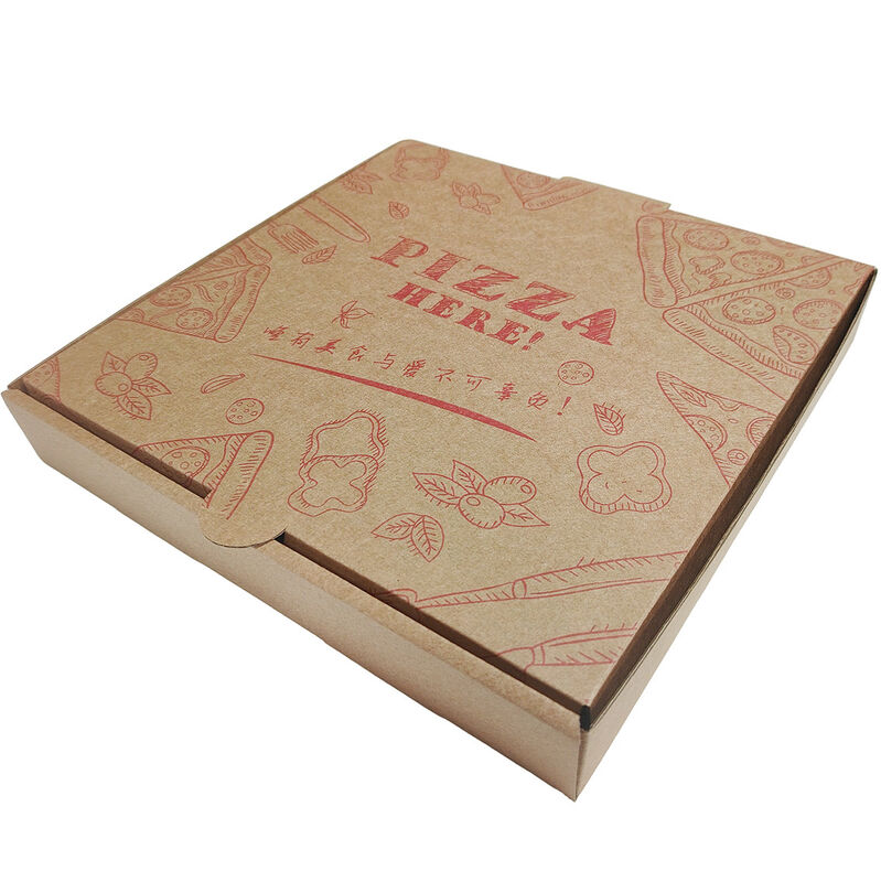 Scatole per pizza ¥ 7, 8, 9, 10, 12 pollici Scatole di imballaggio Kraft per pizza usa e getta, contenitori per pizza in foglio di alluminio