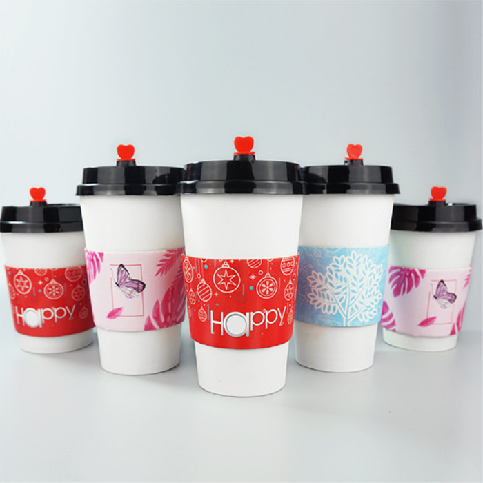 Coppe di carta a parete singola Bianco Eco-friendly Isolato Disposable doppia parete Coppe di carta / Cellulare maniche di carte